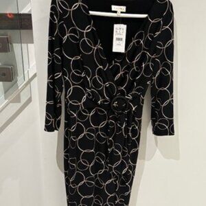 Cocktail Dress Black with Beige design